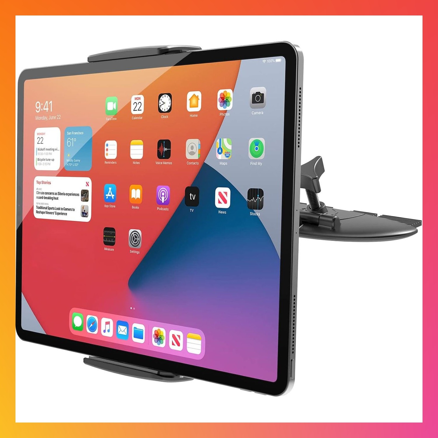 CD Slot Tablet Car Mount Holder 4.7-11 Inch Phone iPad Galaxy Bracket