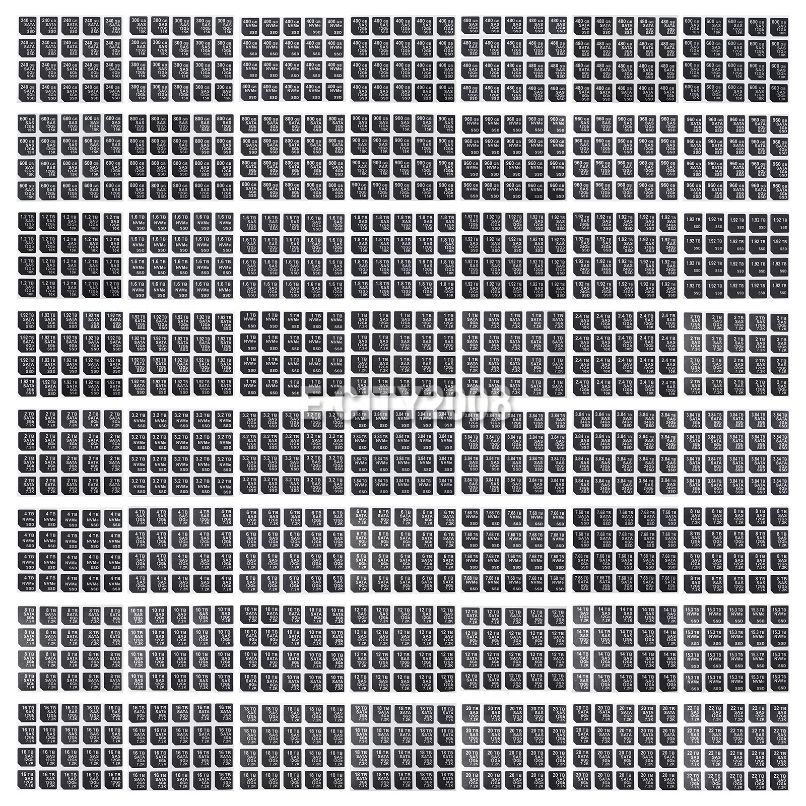 200PCS DXD9H X7K8W Tray Caddy Adhesive Stickers Labels FOR DELL G14 HDD Stickers