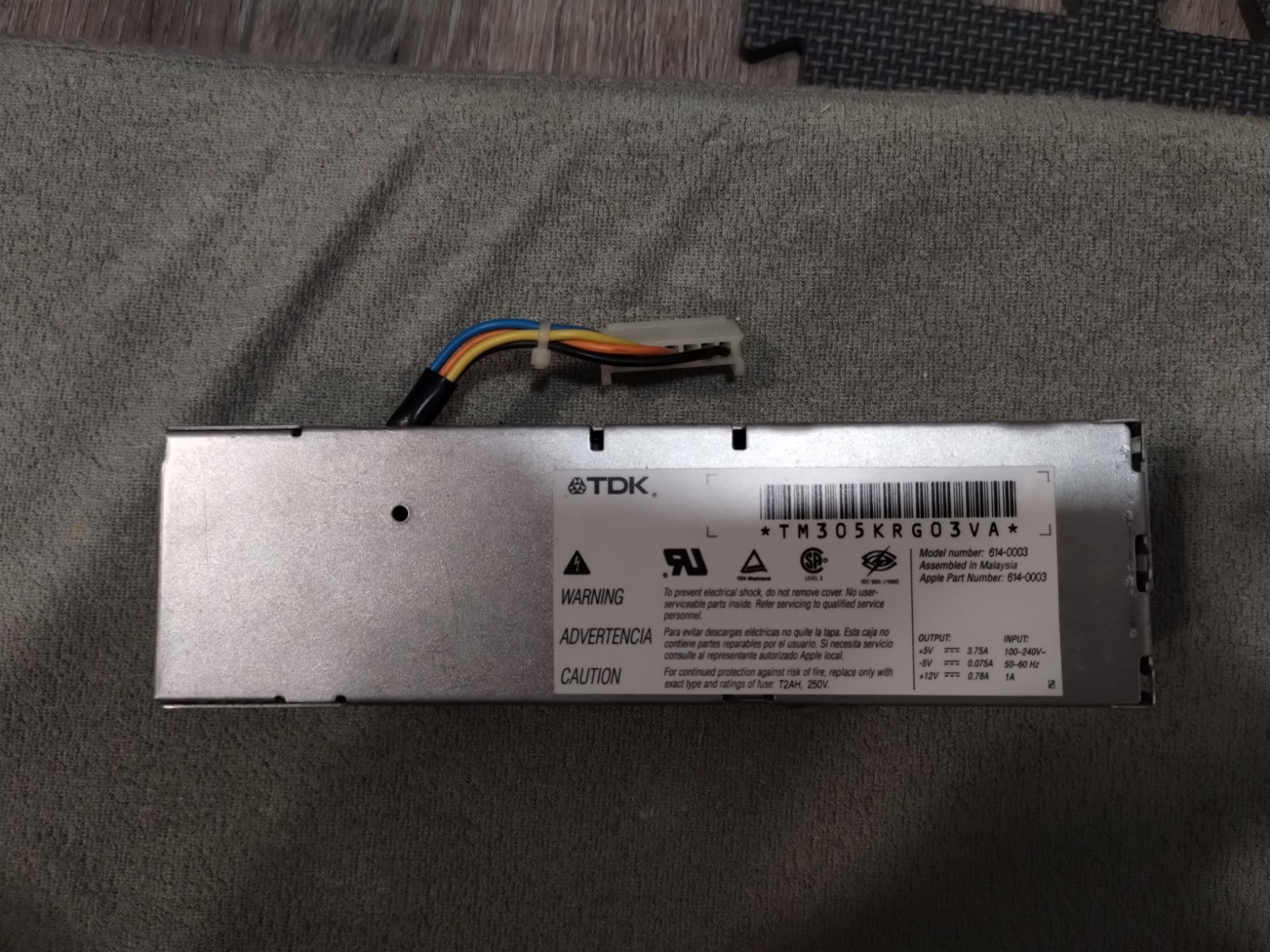 Apple Macintosh LC/II/III TDK 614‑0003 Power Supply – Working Performa 405 Pull
