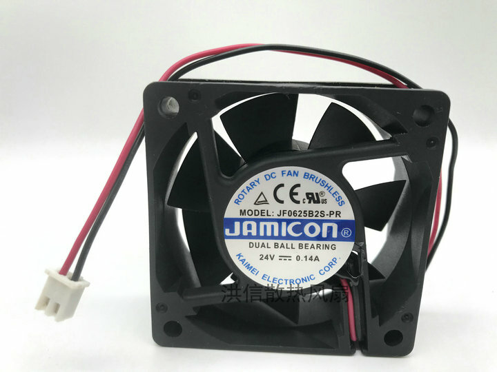 1 PCS JAMICON Fan JF0625B2S-PR DC 24V 0.14A 6CM 6025 2 Pin