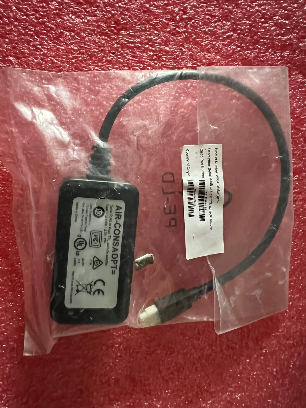 CISCO AIR CONSADPT SERIAL RJ45 TO 4-PIN TTL CONSOLE ADAPTER for AIR-AP1815W-H-K9