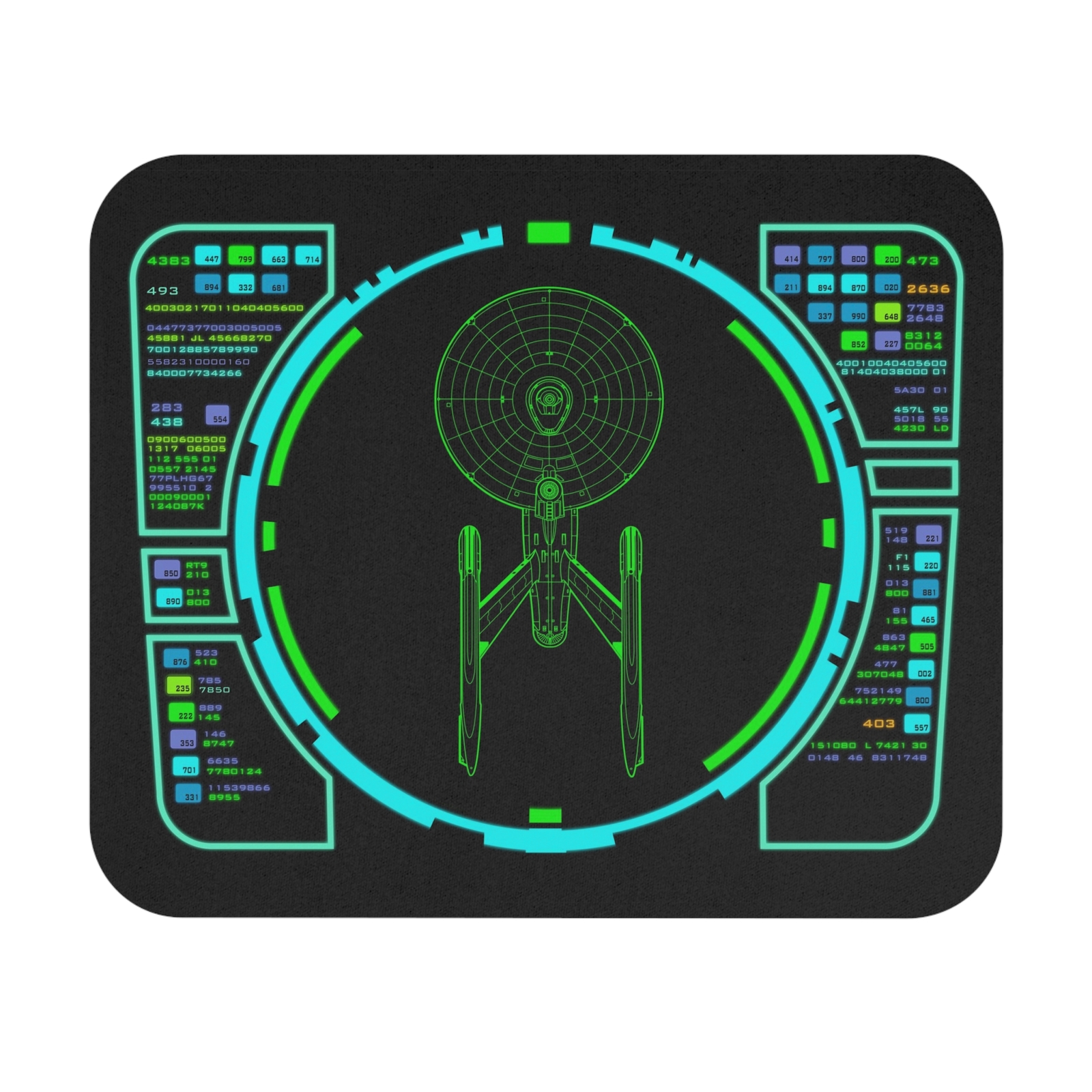 Movie Era TOS LCARS Navigation Astrogator Mouse Pad (Rectangle) Prop