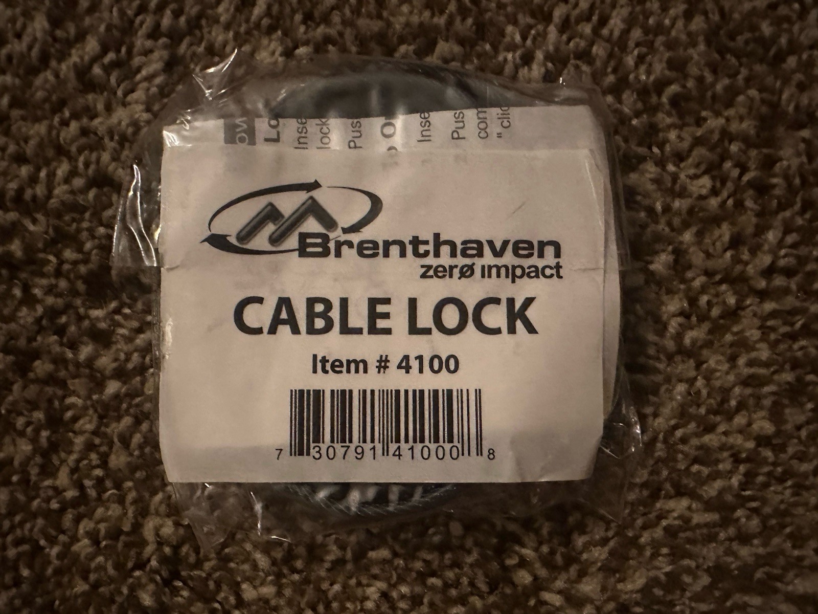 Brenthaven Zero Impact 4100 Keyed Cable Lock for Notebooks and Laptops New Seald