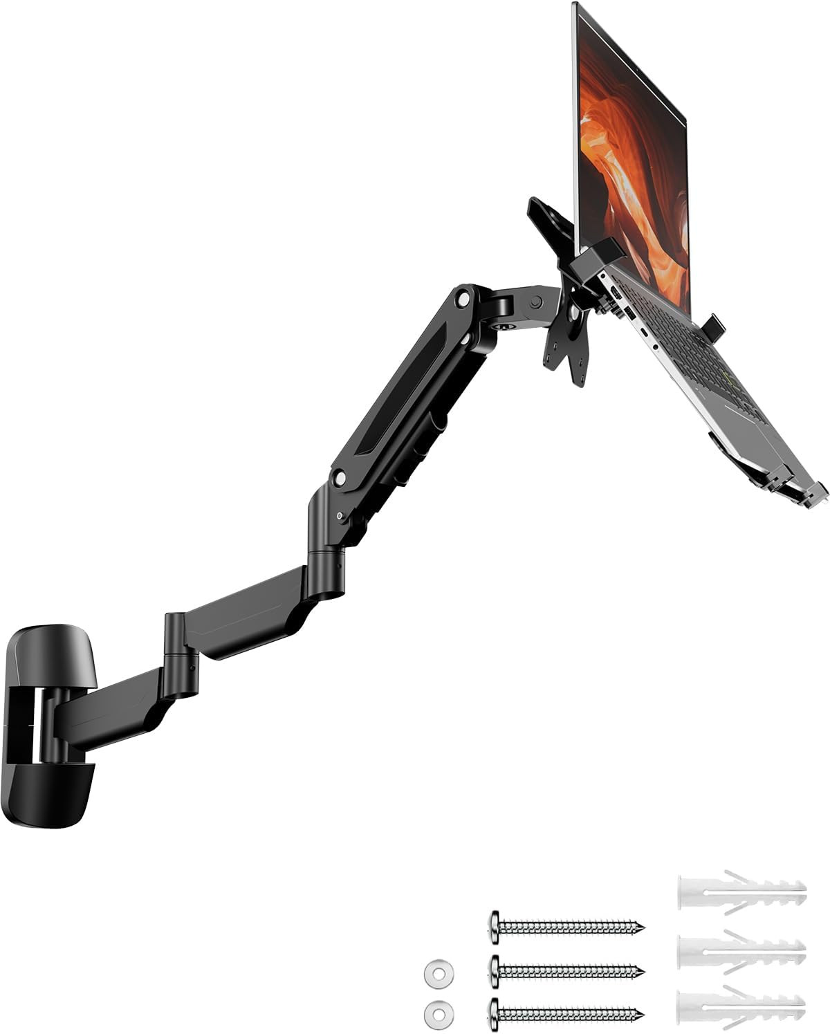 Extra Long 2-In-1 Laptop Wall Mount with Detachable Tray - 30.28''