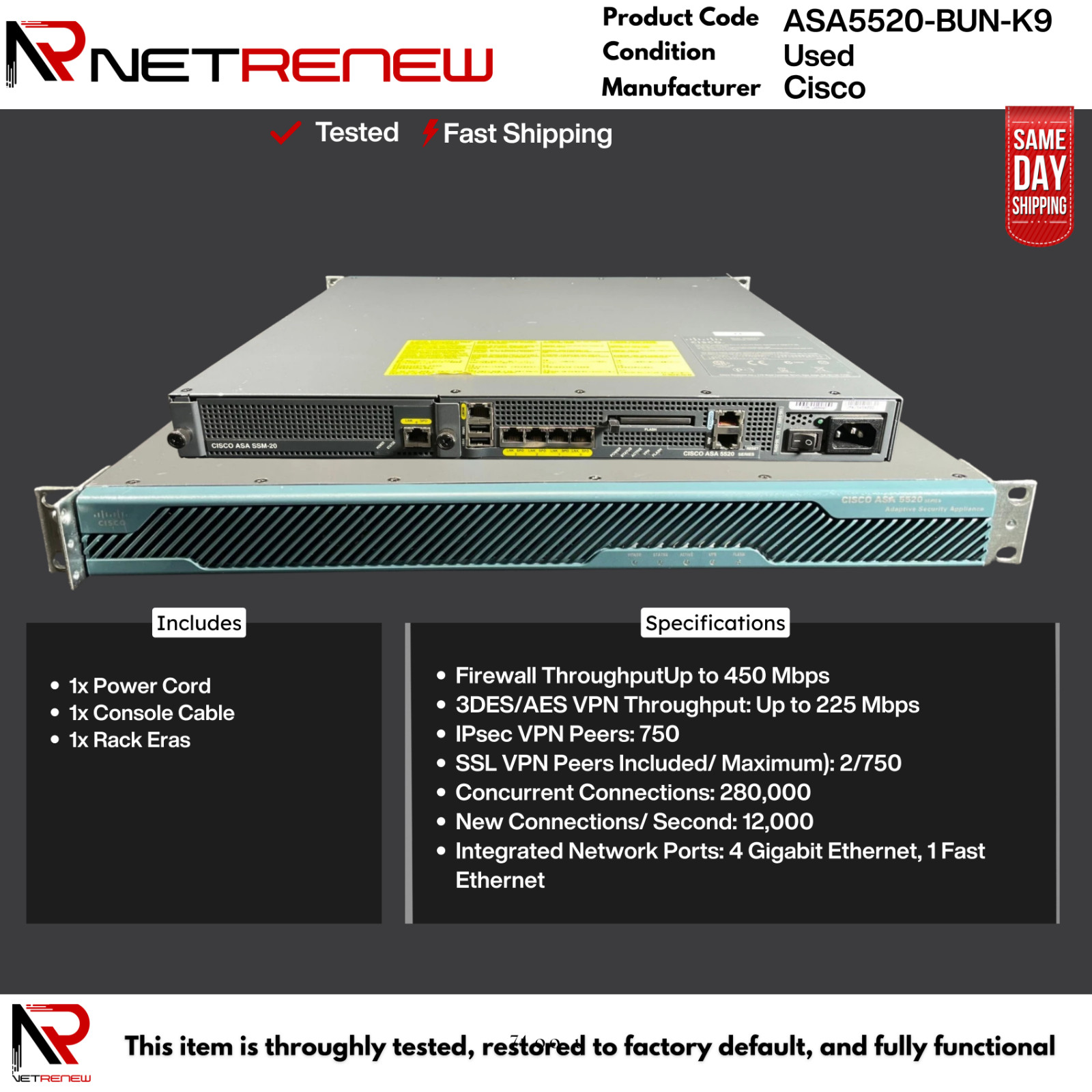 Cisco ASA5520  ASA5520-BUN-K9 VPN Plus License