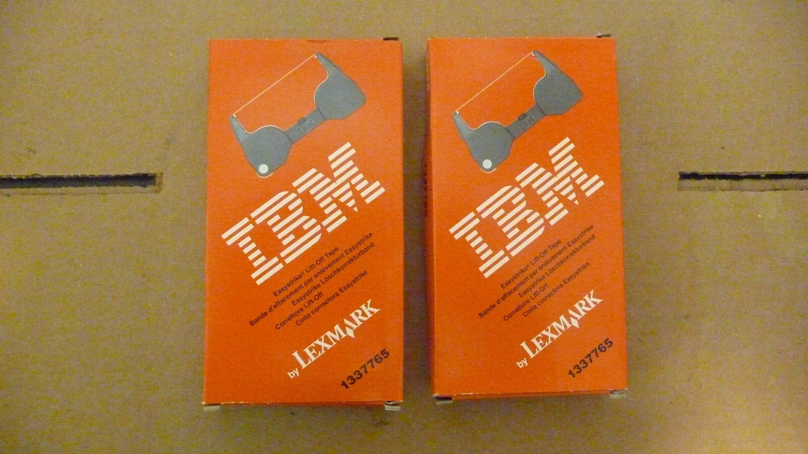 Pair of IBM Easystrike Lift-Off Tape Correcting Ribbon 1337765 Lexmark NOS 2 EA.