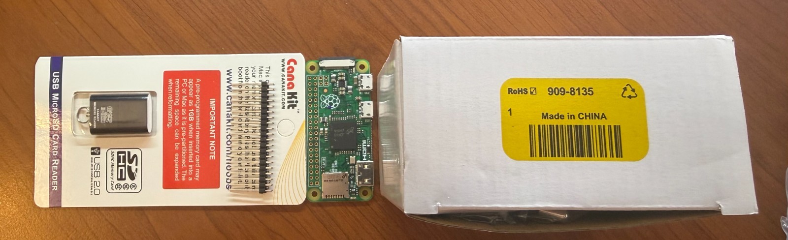 Brand New - Raspberry Pi Zero v1.3, 16Gb micro SD and accessories