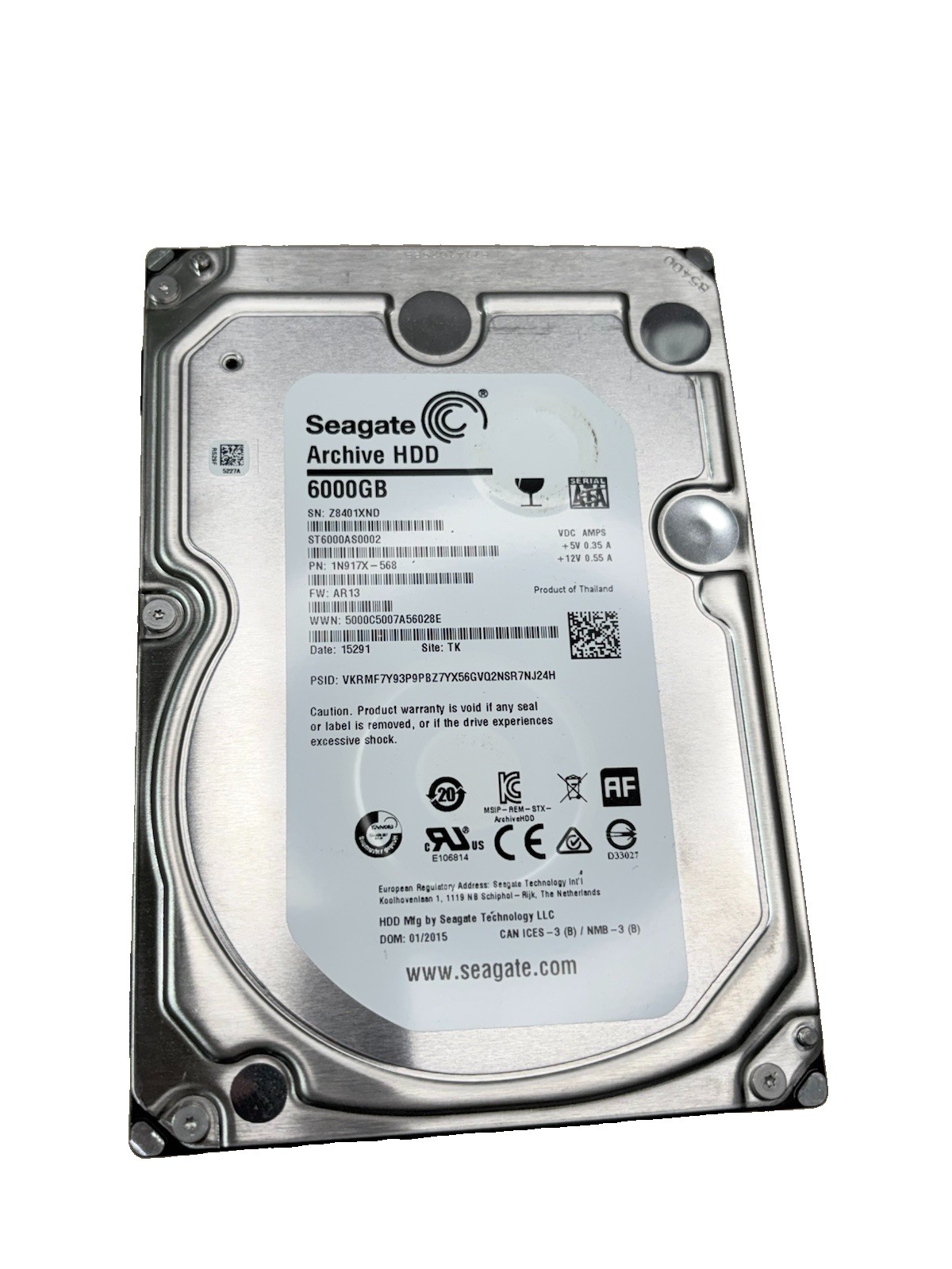 Seagate Archive 6TB 3.5" SMR HDD 128MB Cache 5900 RPM ST6000AS0002