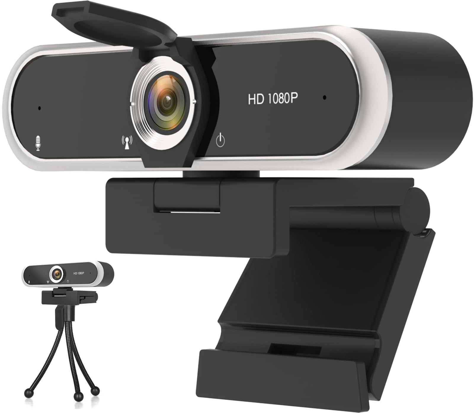 NIVEOLI Webcam 1080P with Microphone & Privacy Cover for PC/Laptop, USB... 