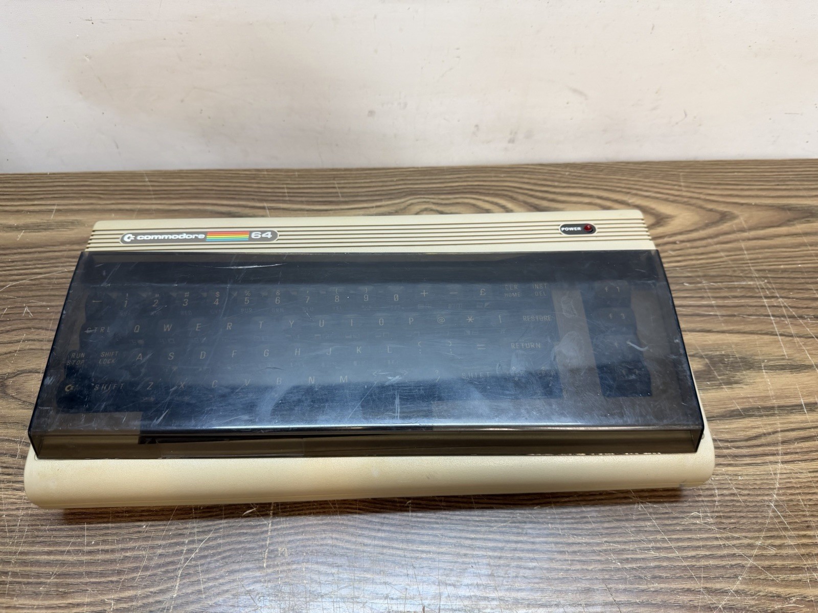 VINTAGE COMMODORE 64 ONLY WITH KEYBOARD COVER WORKS MONITOR NOT INCLUDED