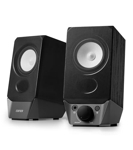  R19BT 2.0 PC Speaker System with Wooden Cabinet, Bluetooth 5.3, Full Stereo 