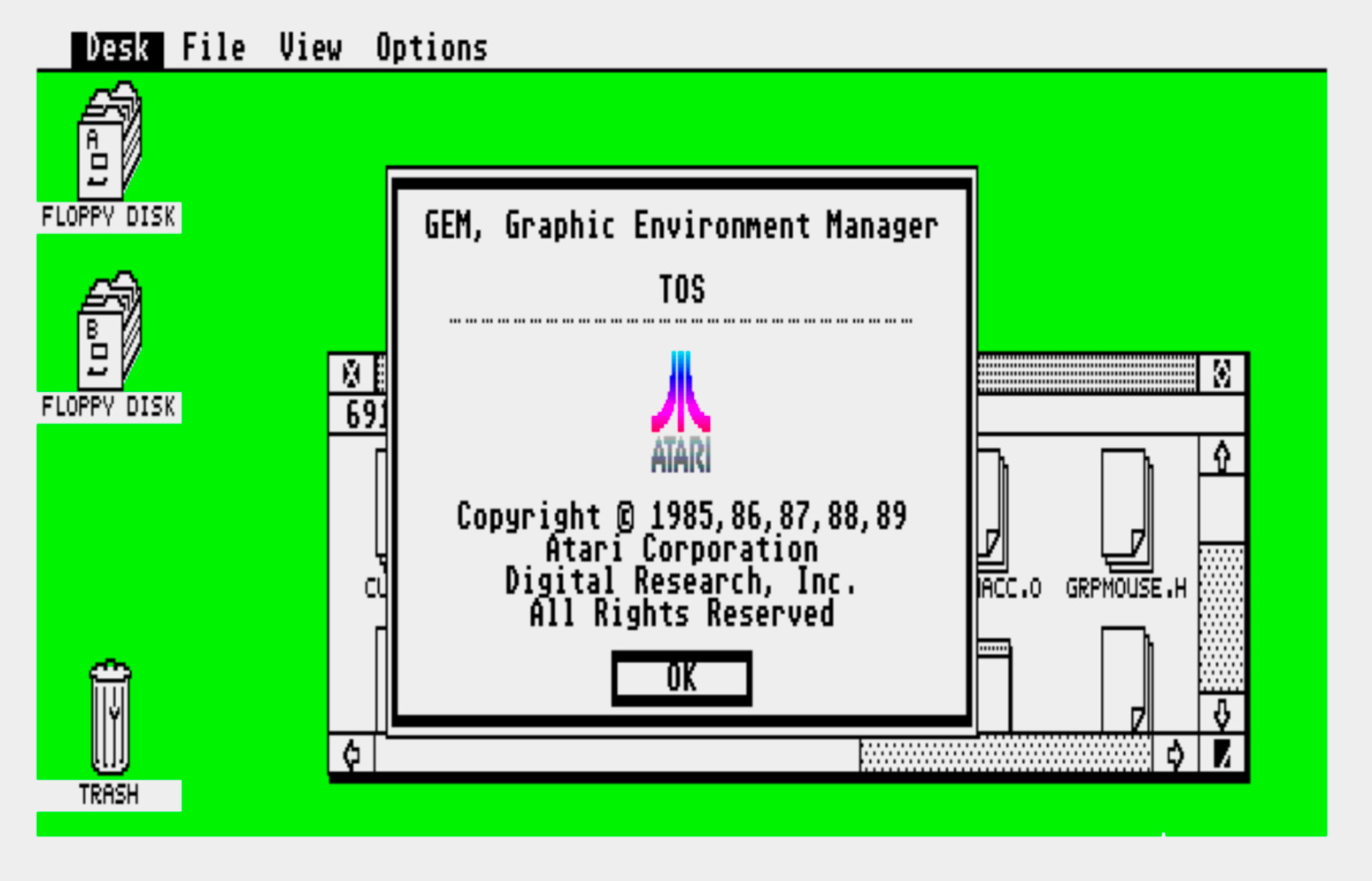 TOS 1.04 Rainbow, Atari 520ST, 1040ST, Mega 2, Mega 4, Stacy