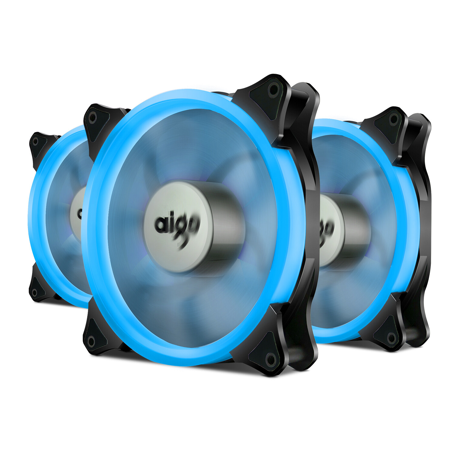 Aigo 140mm LED Halo  PC CPU Gaming Computer Case Cooling Neon Clear Fan Mod