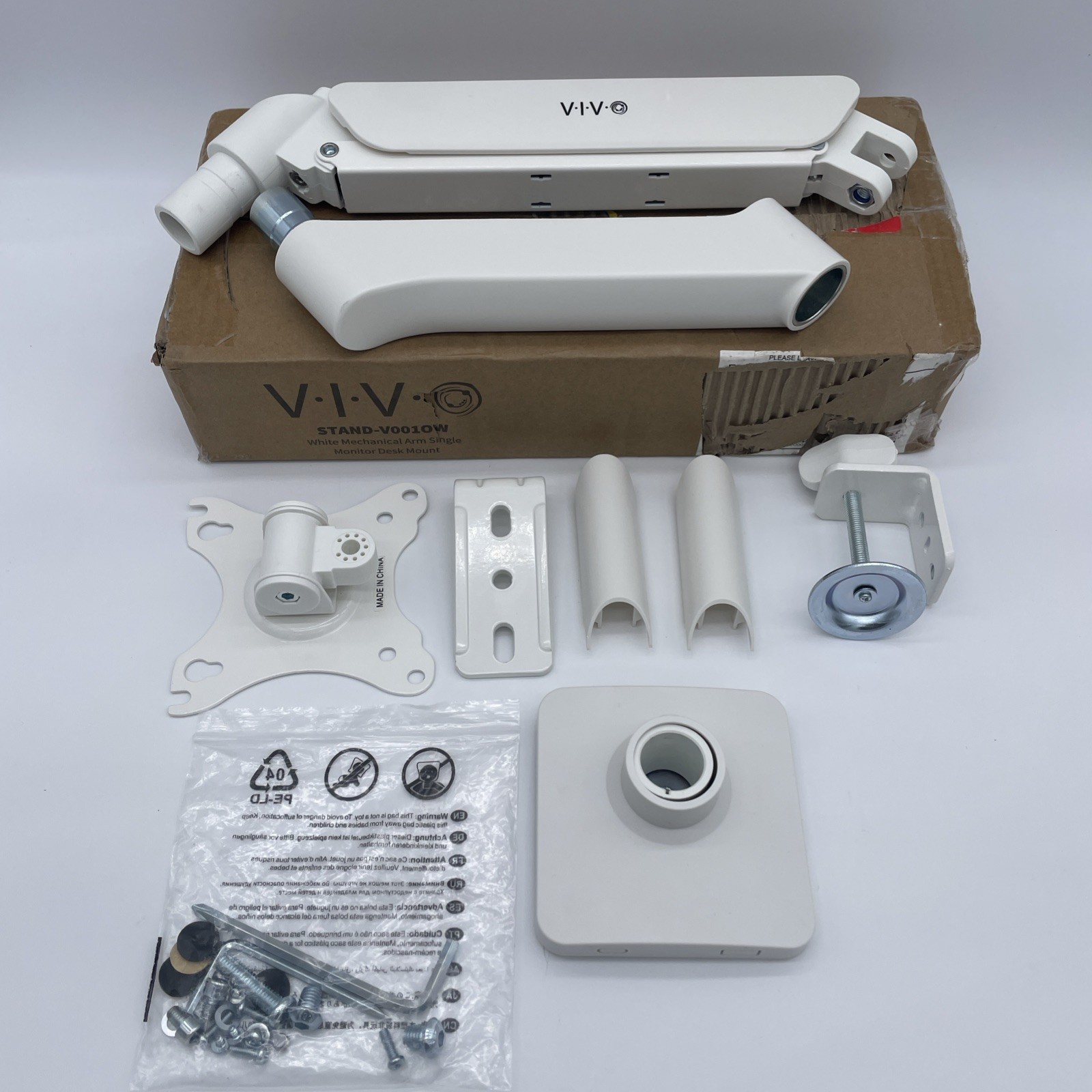 VIVO Single Monitor Desk Mount Stand Adjustable For 17”-32” Computer Screen