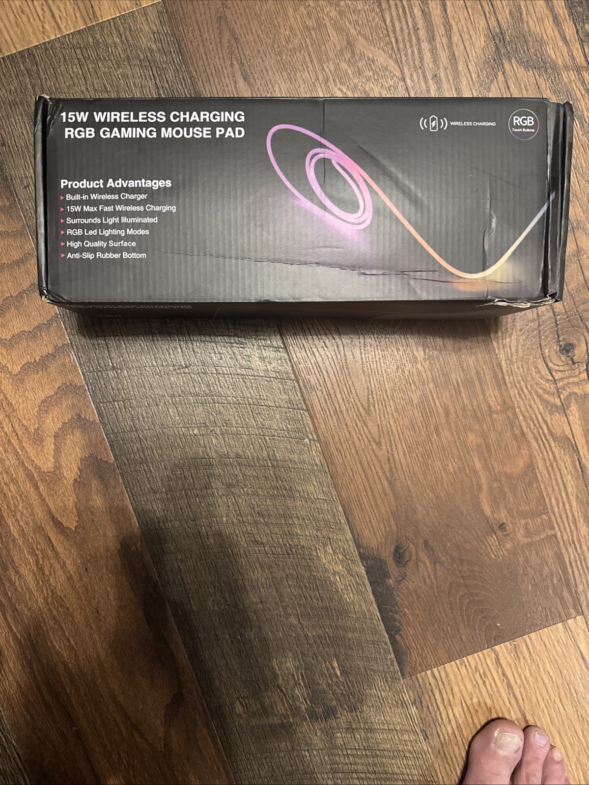 15W Wireless Charging RGB Gaming Mouse Pad Large LED Extended Mat Phone Charger