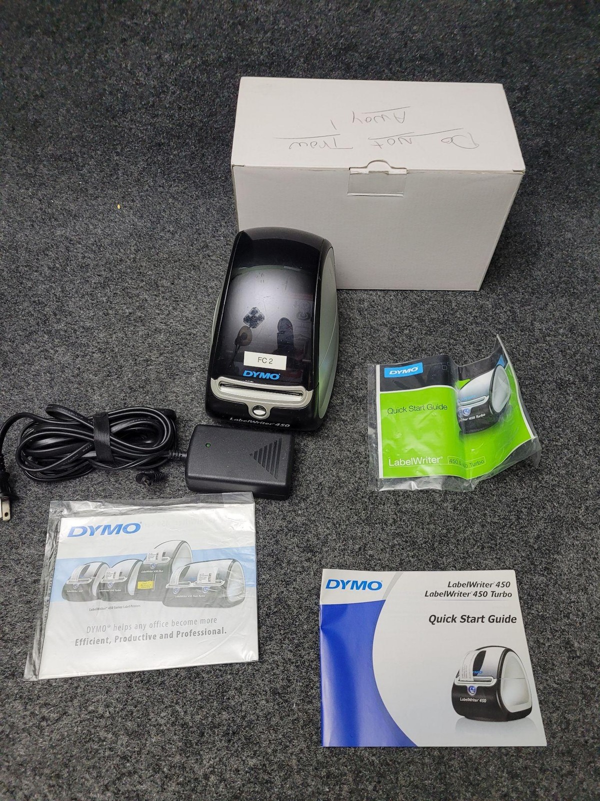 Dymo LabelWriter 450 Thermal Label Printer USB 2.0 Black MISSING SPOOL