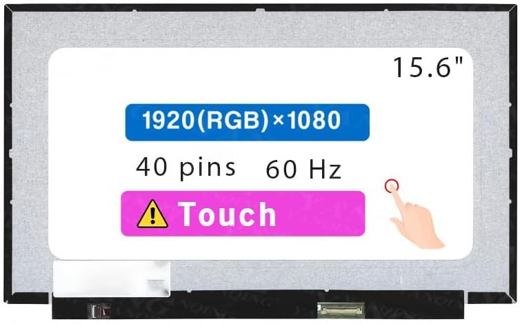 15.6" LCD Screen for HP Pavilion 15-EH P/N L47876-JD3 FHD 40pin Touch Display