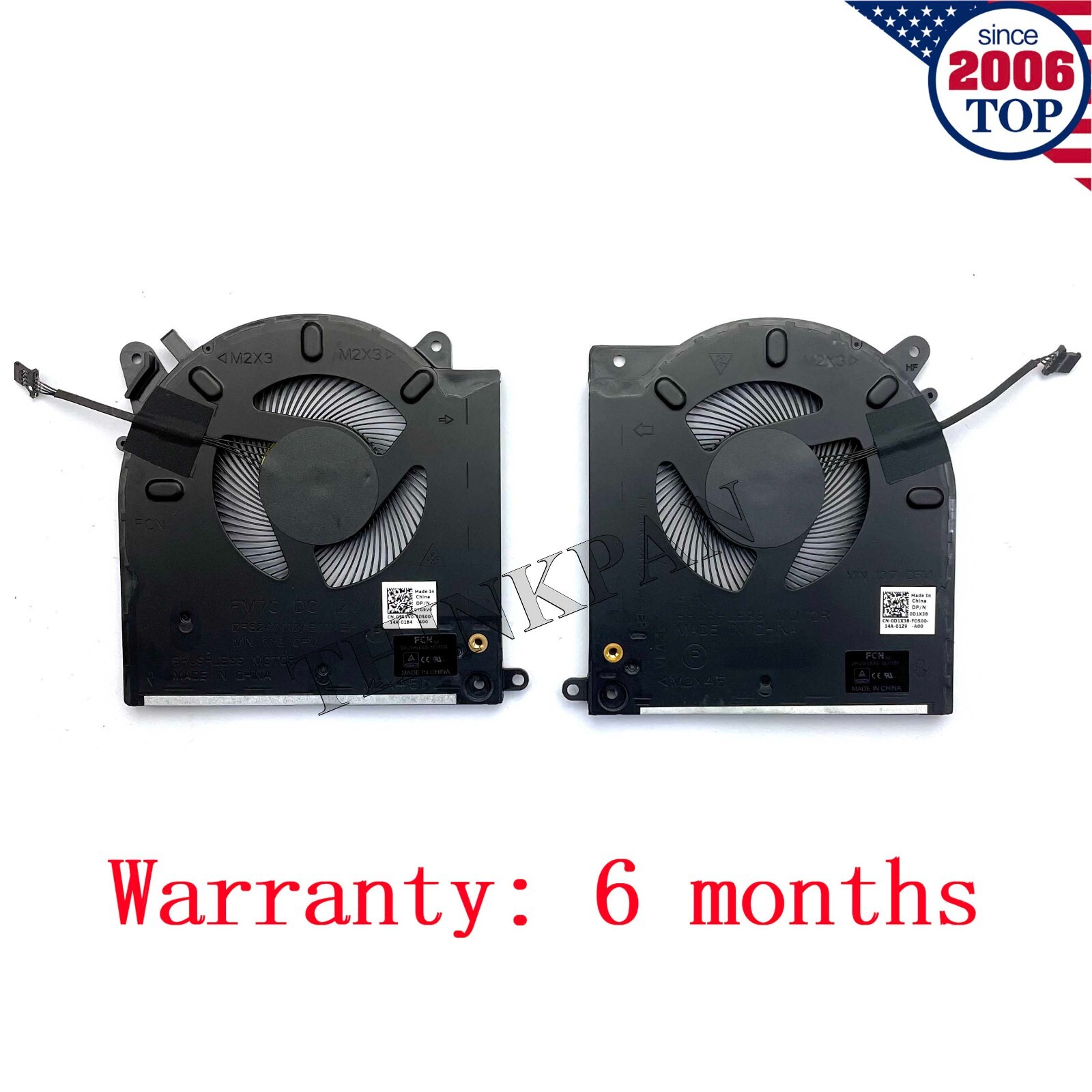 12V CPU+GPU Cooling Fan for Alienware M15 R3 M15 R4 RTX 2070 3070 0TG9V0 0D1X38