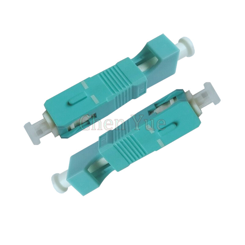2pcs Fiber Optic SC LC Adapter SC Male to LC Female OM3 Hybrid Adapter Connector