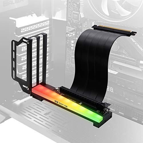 Vertical Graphics Card Holder Bracket with ARGB 5V LED, GPU Mount Kit, Black