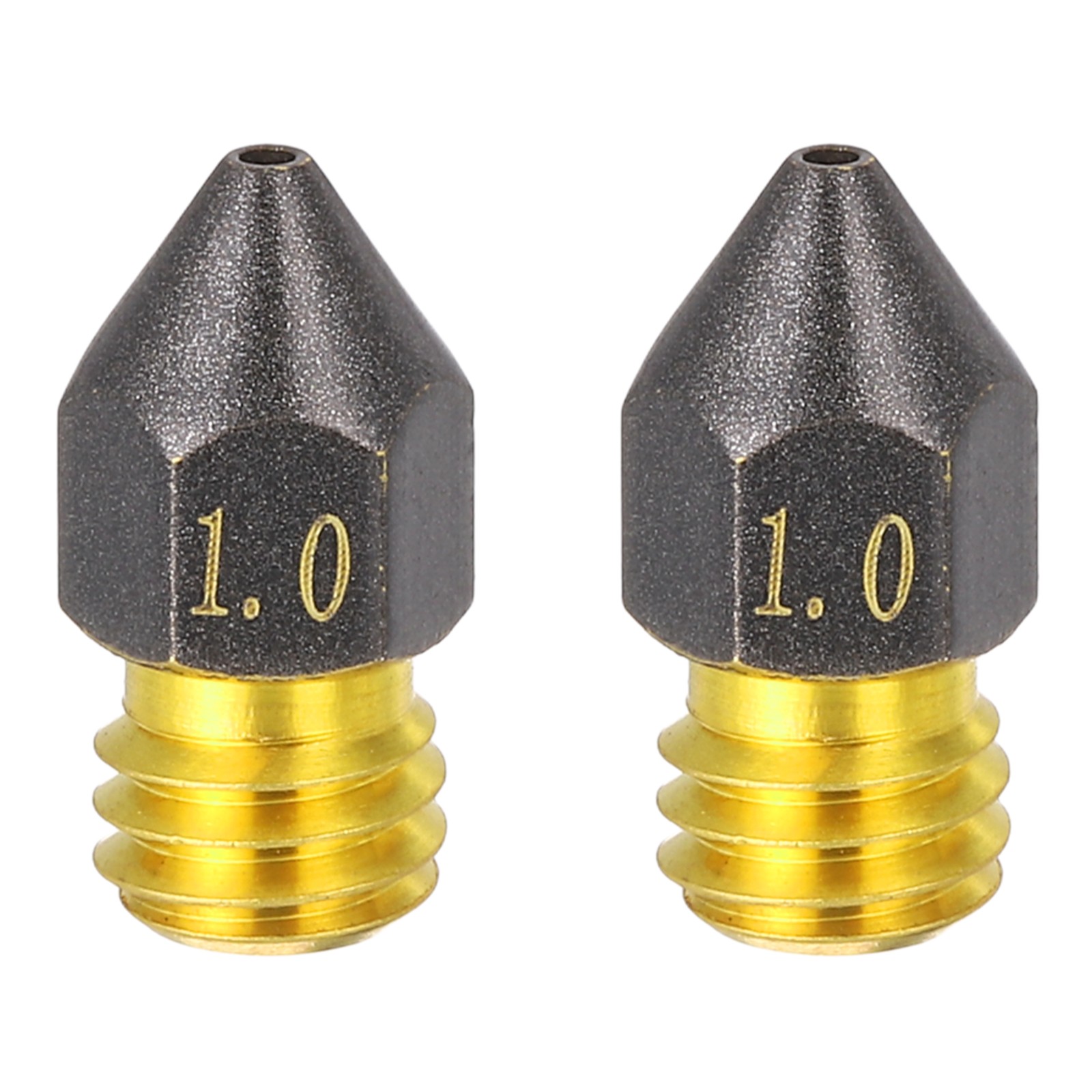 2Pcs 1mm MK8 Brass PTFE Nozzles  M6 Thread 3D Printer Nozzle Accessories