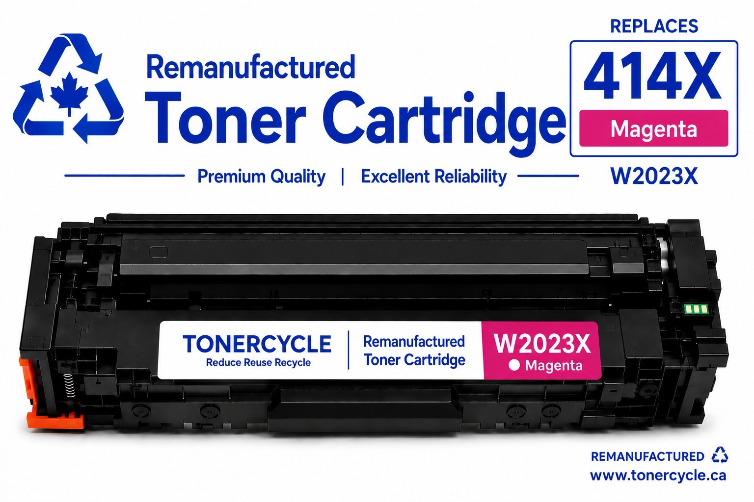 Replacement 414X W2023X Magenta High Yield Toner Cartridge for HP M454/M479