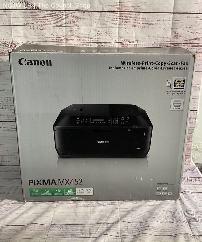 New Open Box Canon PIXMA MX452 Wireless Inkjet Office All-In-One