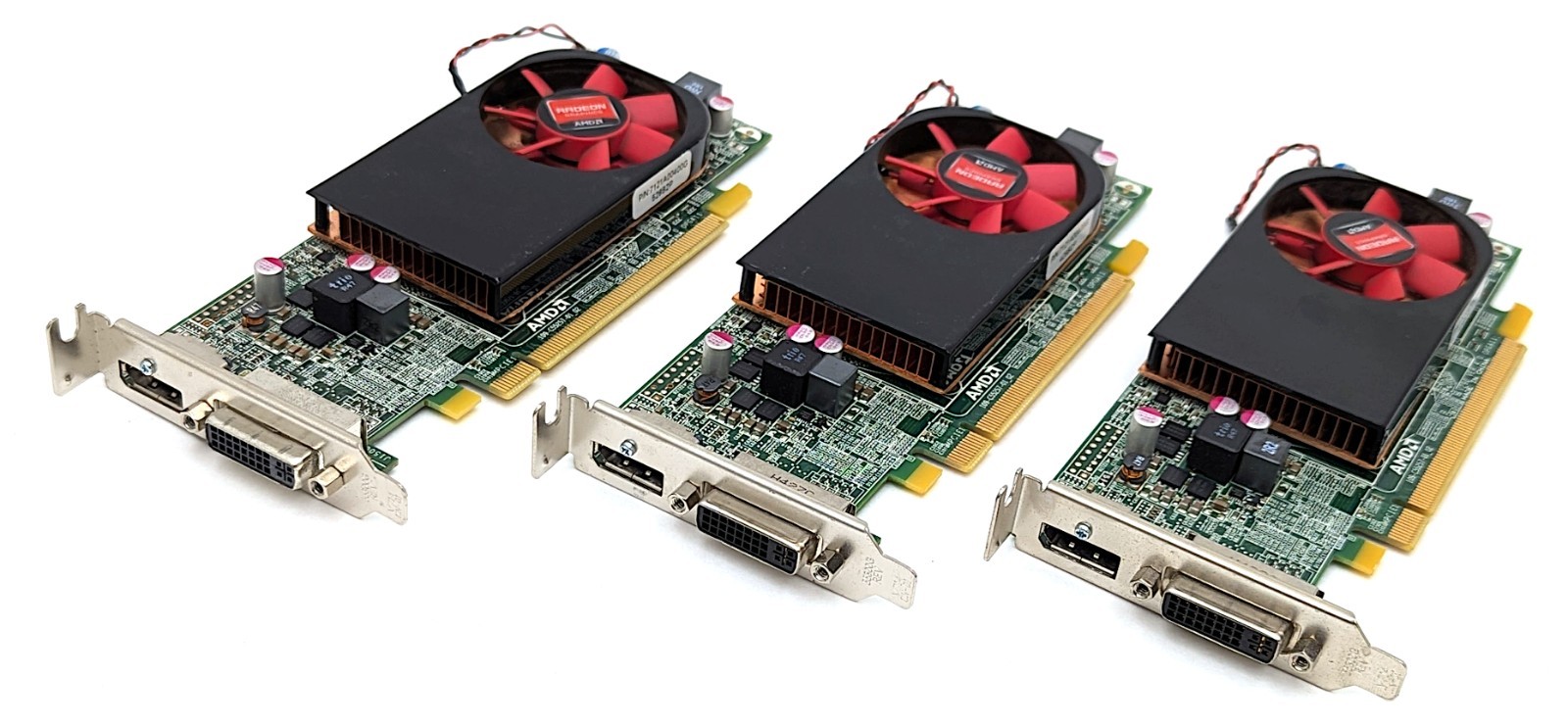 Lot of 3 Dell AMD Radeon R7 250 2GB DDR3 PCIe Low Profile Graphics Card 0FDT1K