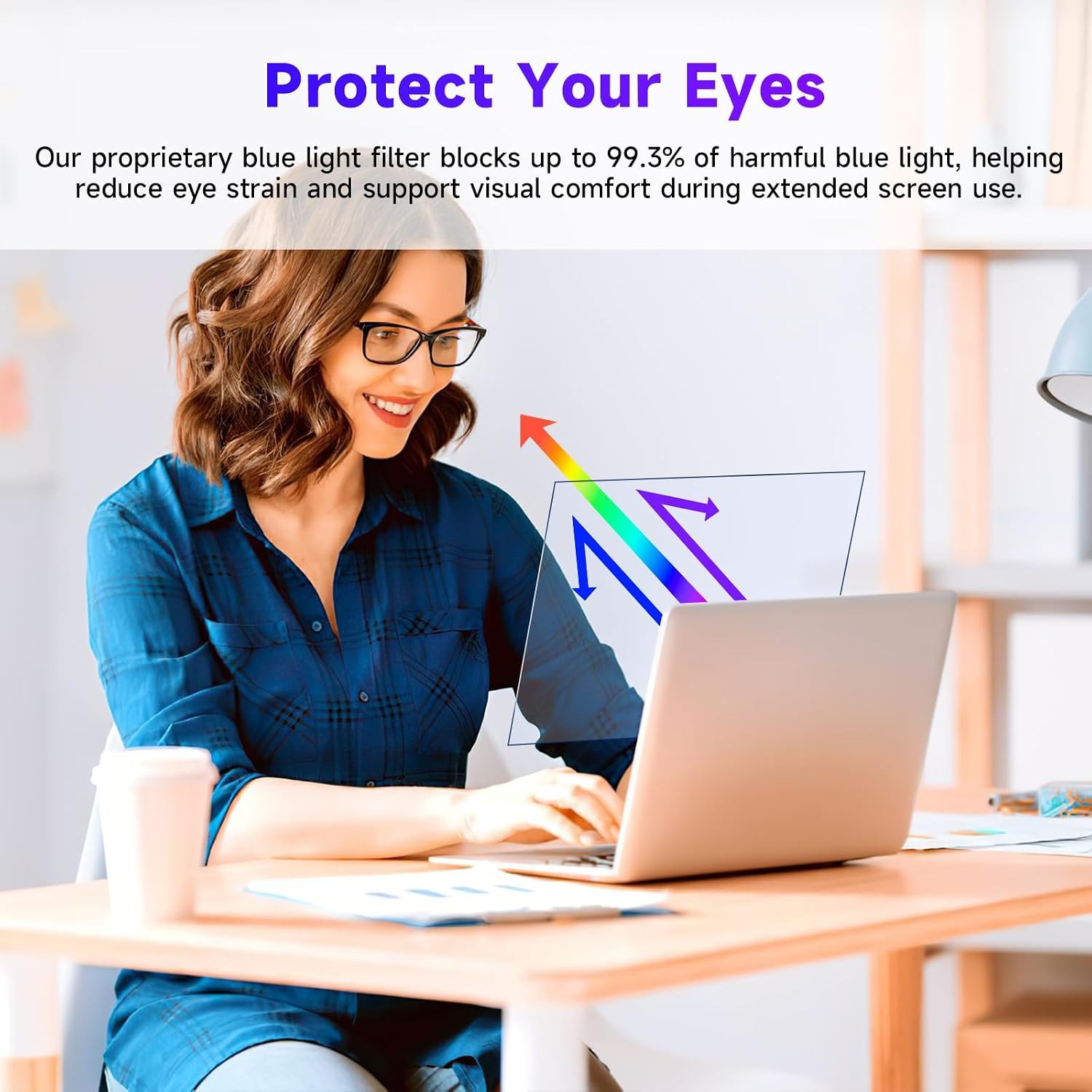 15.6-Inch 16:9 Blue Light Filter Laptop Screen Protector | HD Clear Eye Protecti