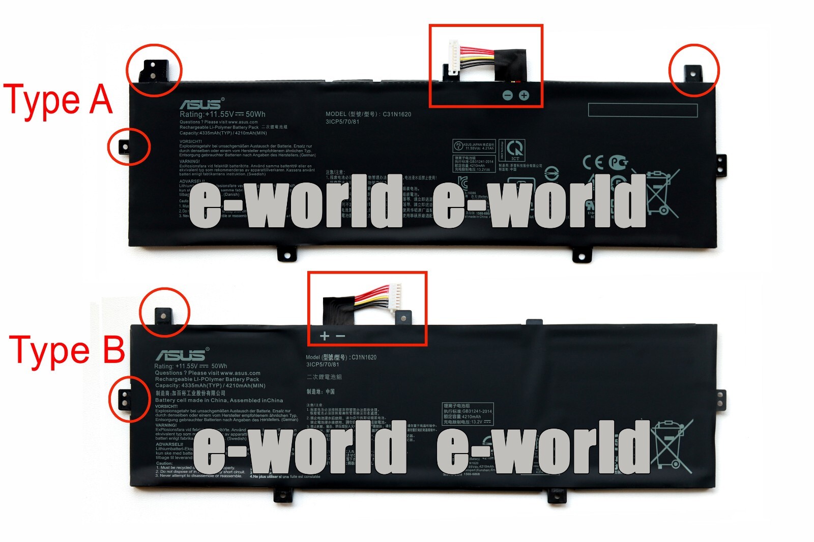 New Genuine C31N1620 Battery for ASUS UX430 UX430UQ U4100UQ Pro PU404 PU404UF