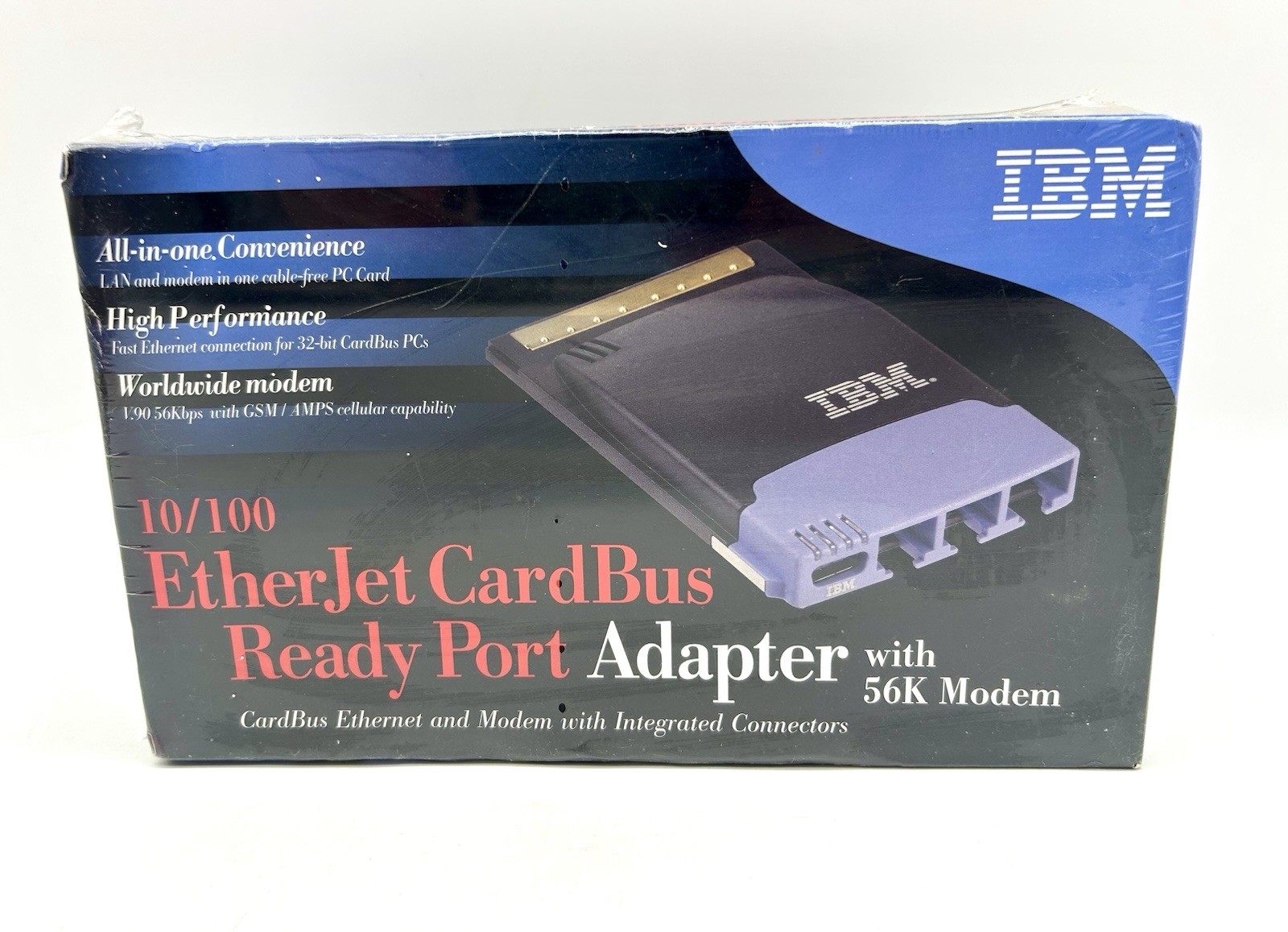 IBM 10/100 EtherJet CardBus Ready Port Adapter 56K Modem P34L3901 Sealed NOS