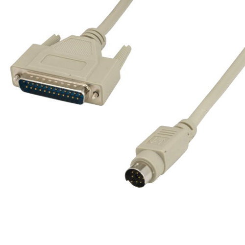 Lot 10pcs 6 FT Mini DIN8 MDIN8 to DB25 Mac to Imagewriter I Printer Cable 28AWG