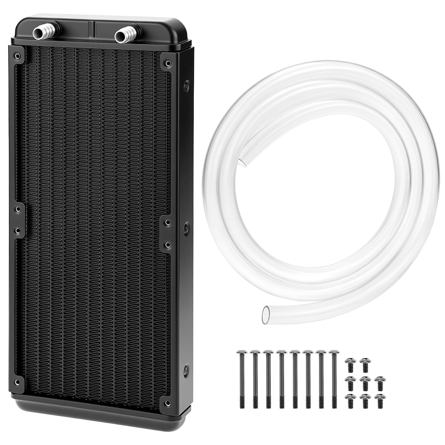 240mm Pure Copper Water Cooling Radiator 12 Pipe Copper Fin Heat Exchanger