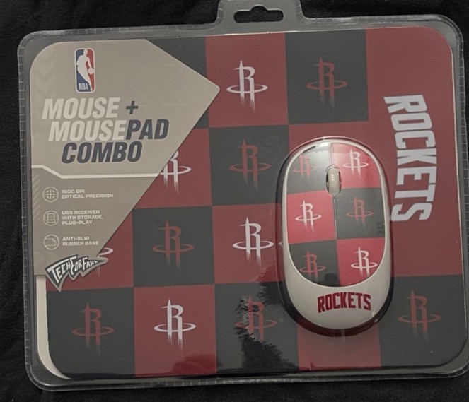 NBA Houston Rockets Wireless Mouse & Mouse Pad Combo Tech for Fans New