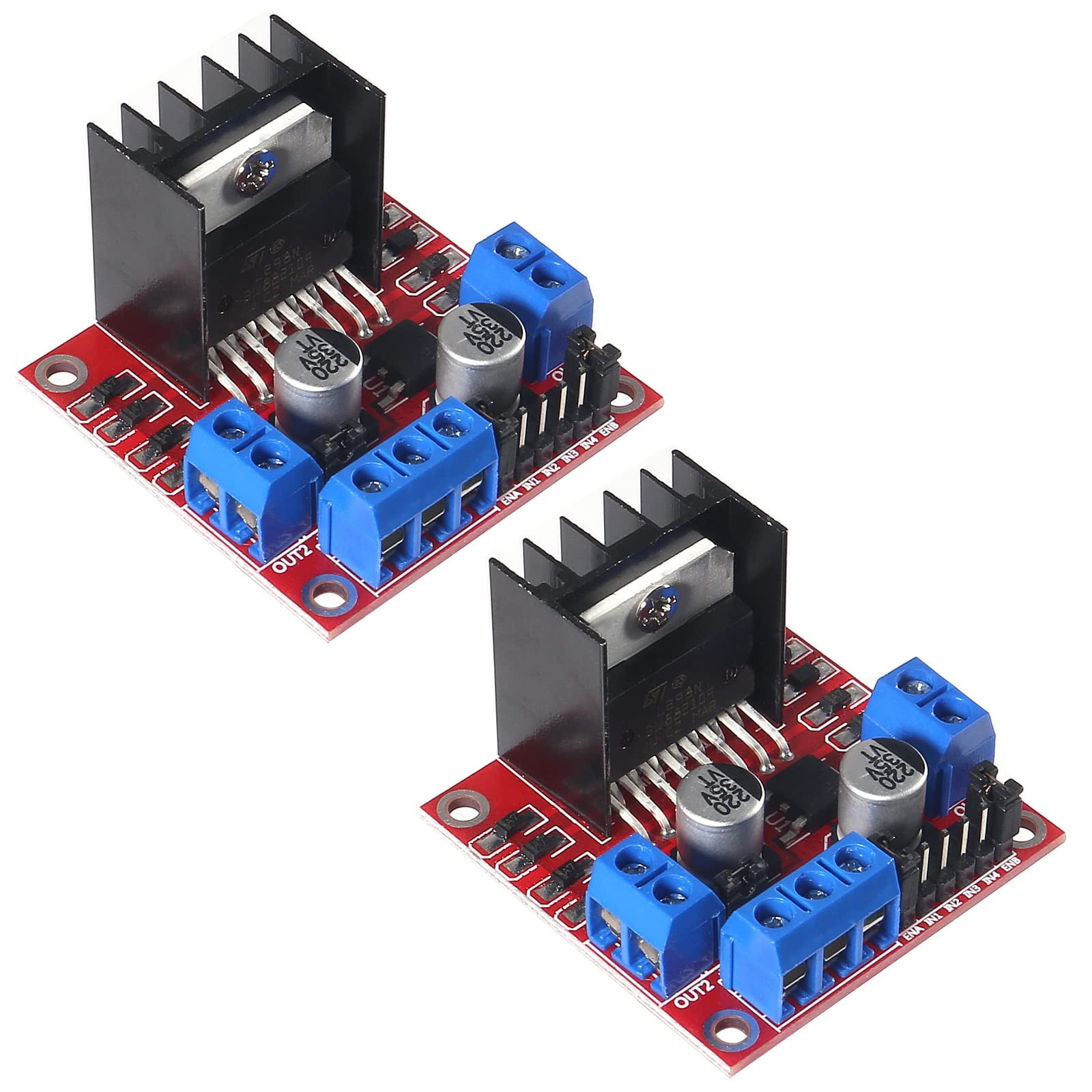 2PCS L298N Motor Drive Controller Board Dual H Bridge DC Stepper Robot Steppe...