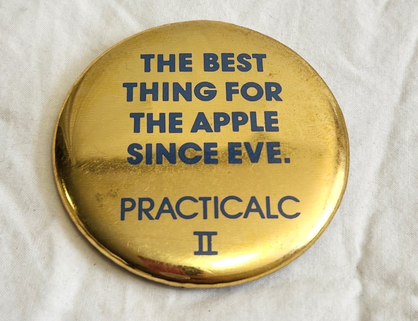 Vintage 1984 Practicalc II  Apple 2 Software Button Pin