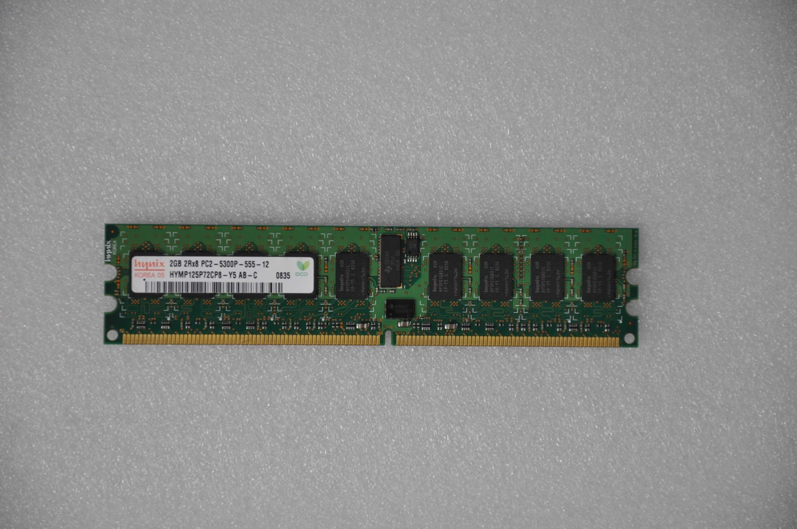 HYNIX 2GB PC2-5300P 2RX8 ECC REG MEMORY  GRADE A HYMP125P72CP8-Y5AB-C