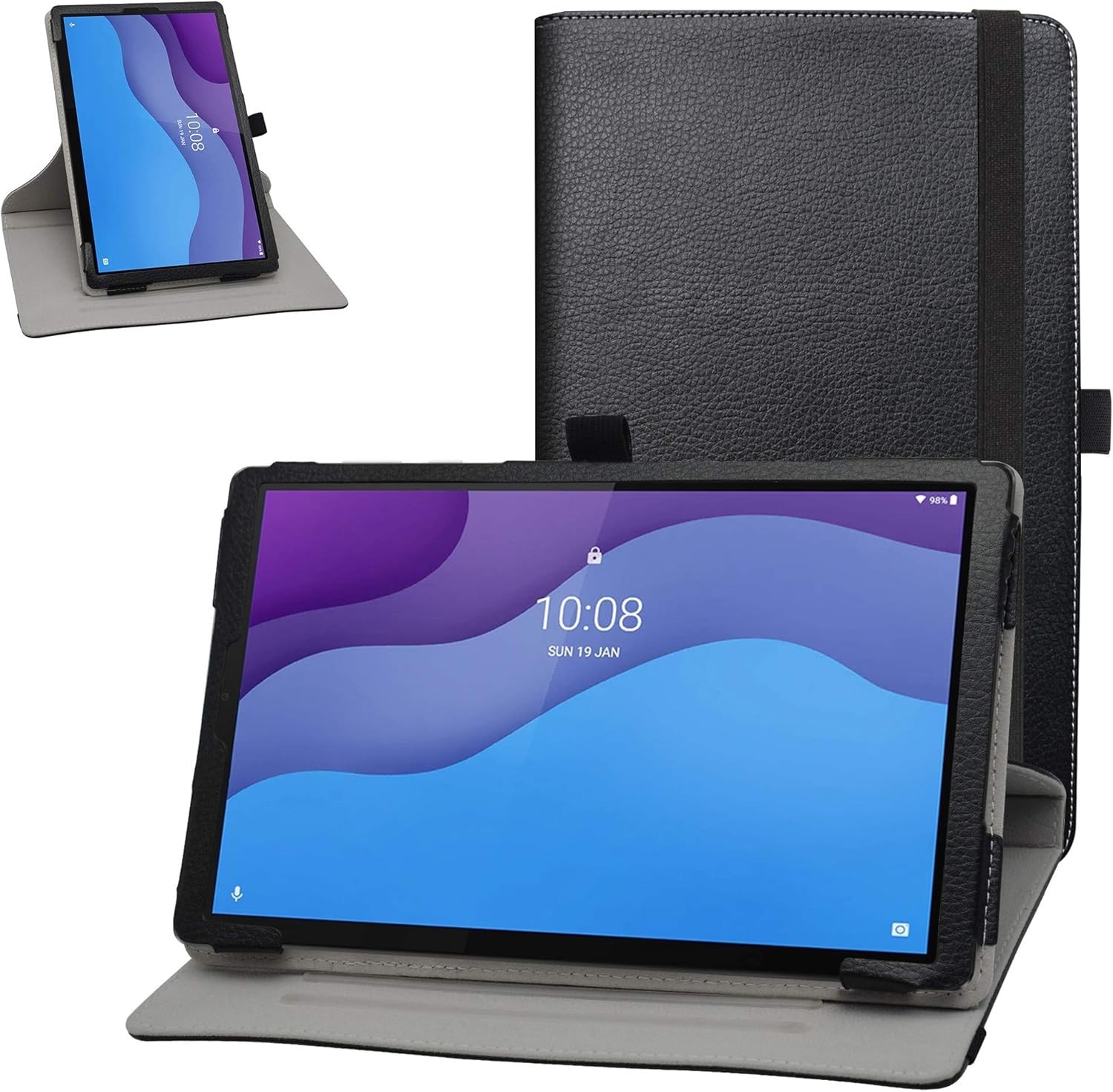 Lenovo Tab M10 HD (2nd Gen) 10.1" Case - Cute Pattern, 360 Degree Rotating Stand