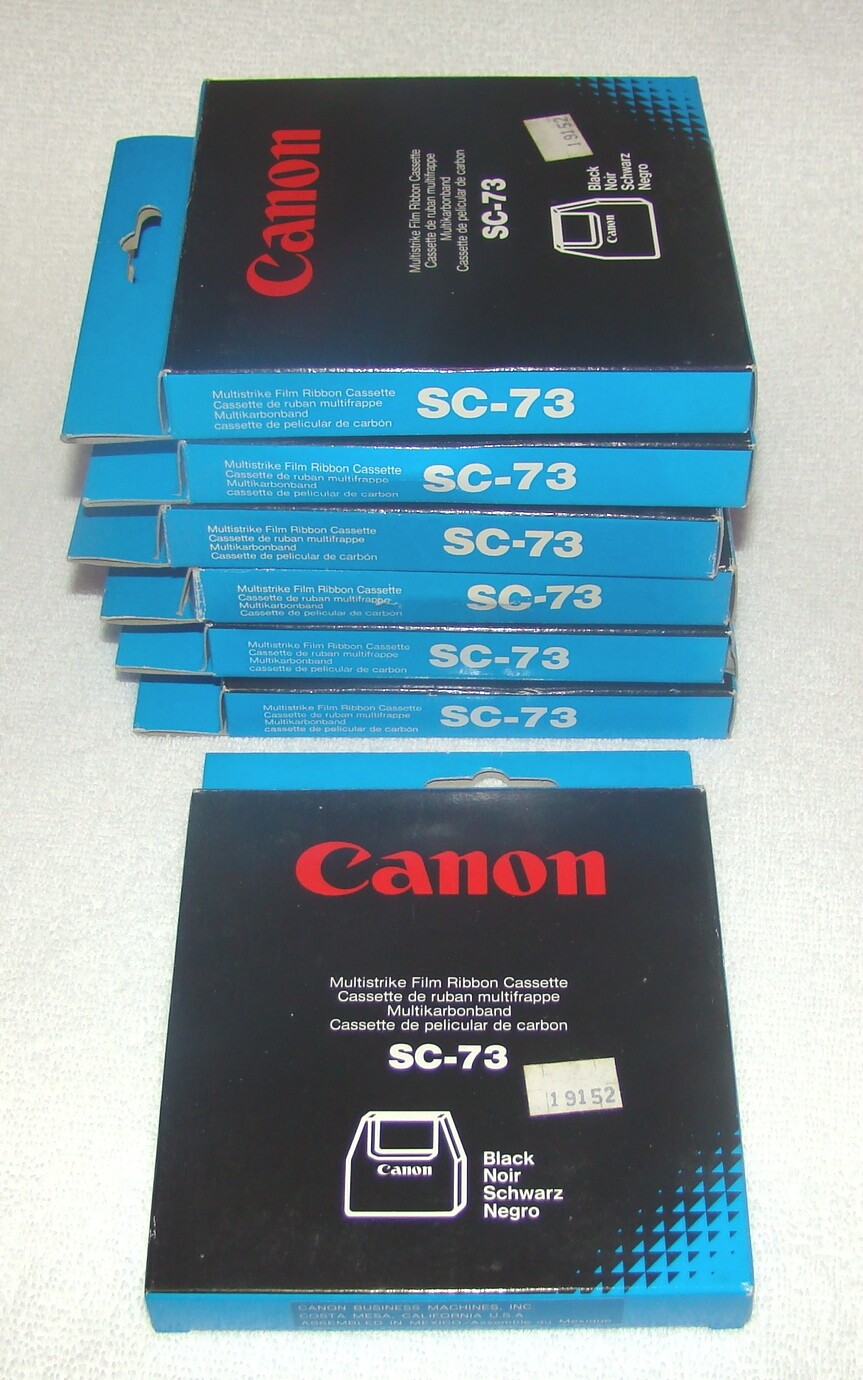 Lot of 7 Canon SC-73 Multistrike Film Ribbon Cassettes Black NOS