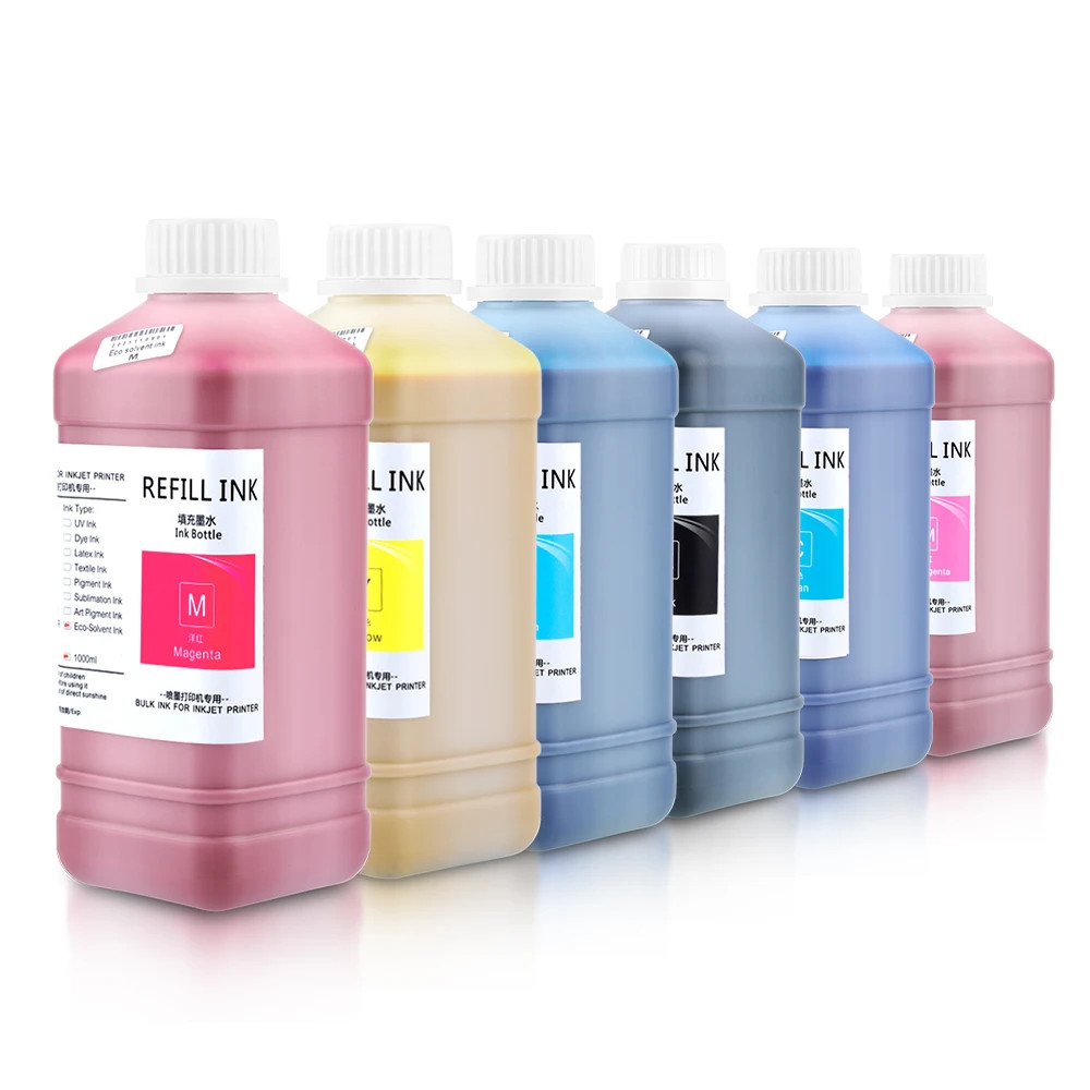 1000ML 6 Color Max 2 Eco-Solvent Ink for Roland BN20 VG2 VS300 VS640I Printer