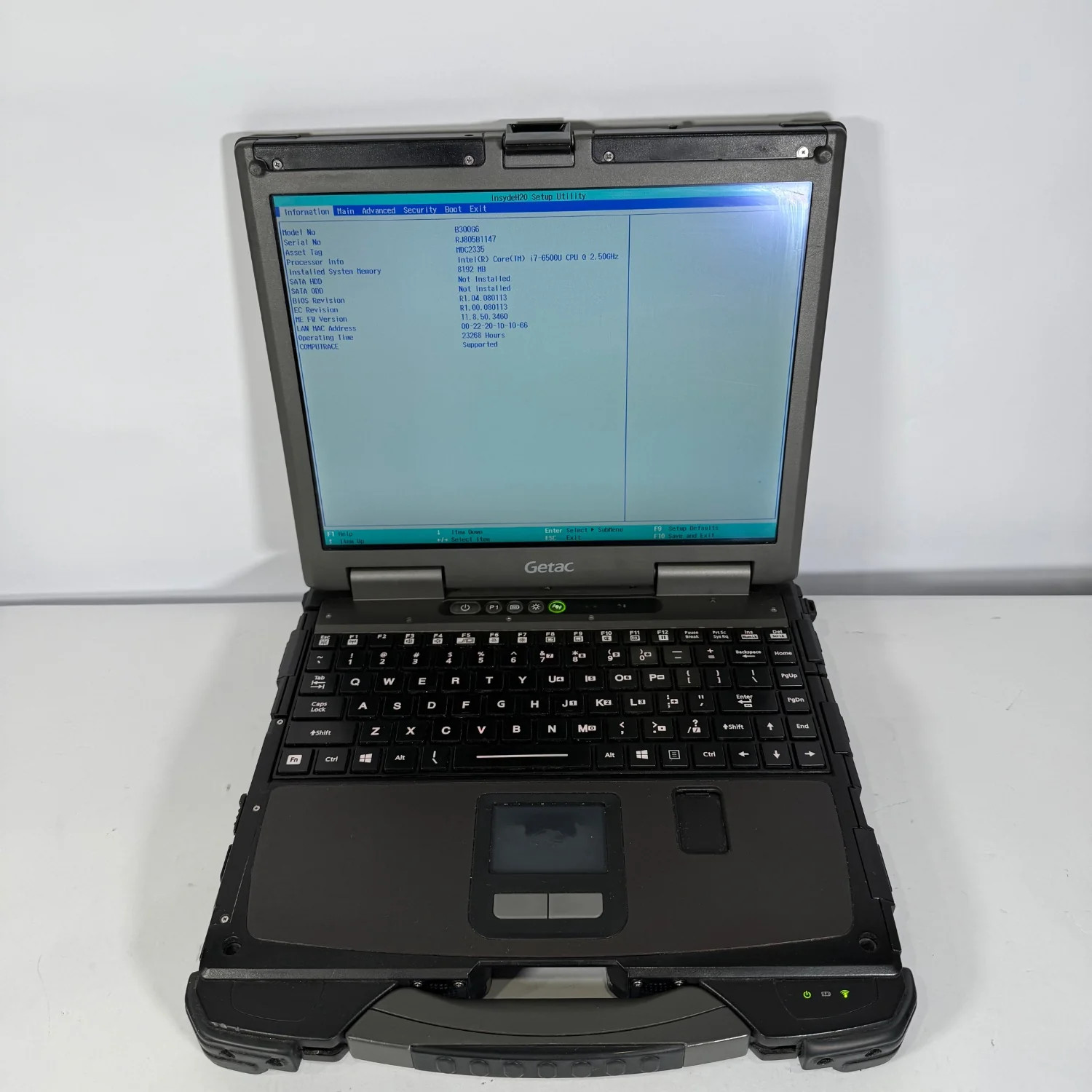 Getac B300 G6 Rugged Laptop i7-6500U 2.6GHz 8GB DDR4 NO SSD N0 CADDY