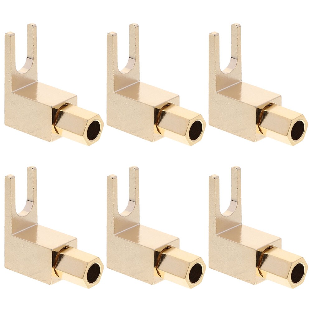 6Pcs Durable Copper Banana Plug Adaptor for Hifi Stereo Speaker Connectors