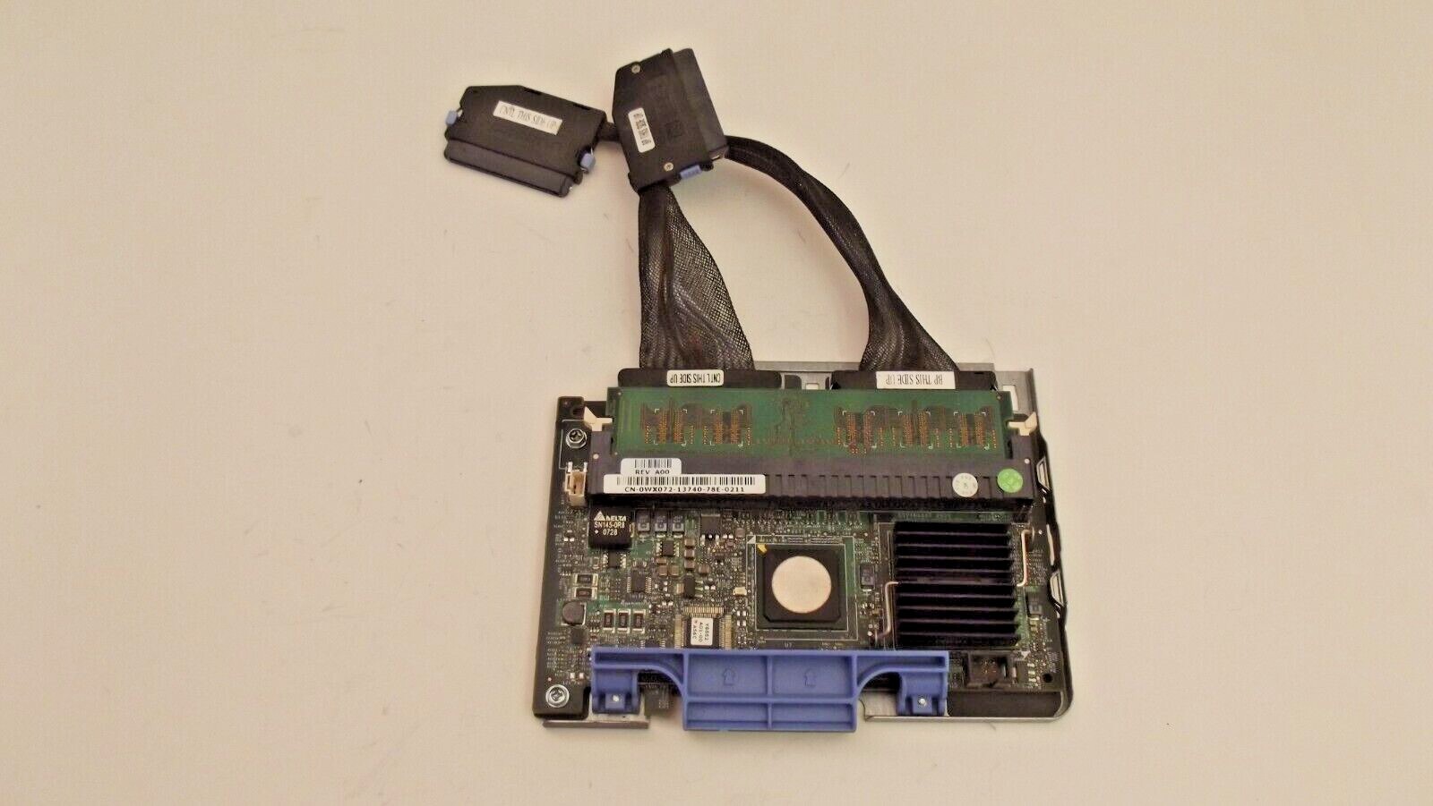 Dell 0WX072 PERC 5i SAS Raid Controller PCIe x8 Card W/Cables and Memory D-5
