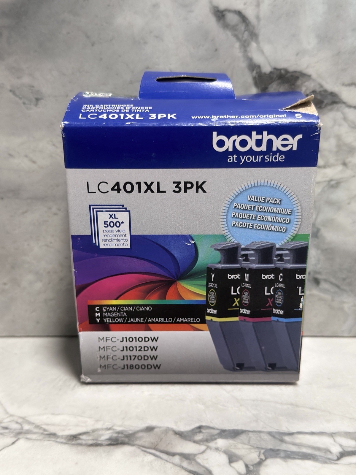 Brother Genuine LC401XL Cyan Magenta Yellow Ink Cartridges LC-401 01/2028 Sealed