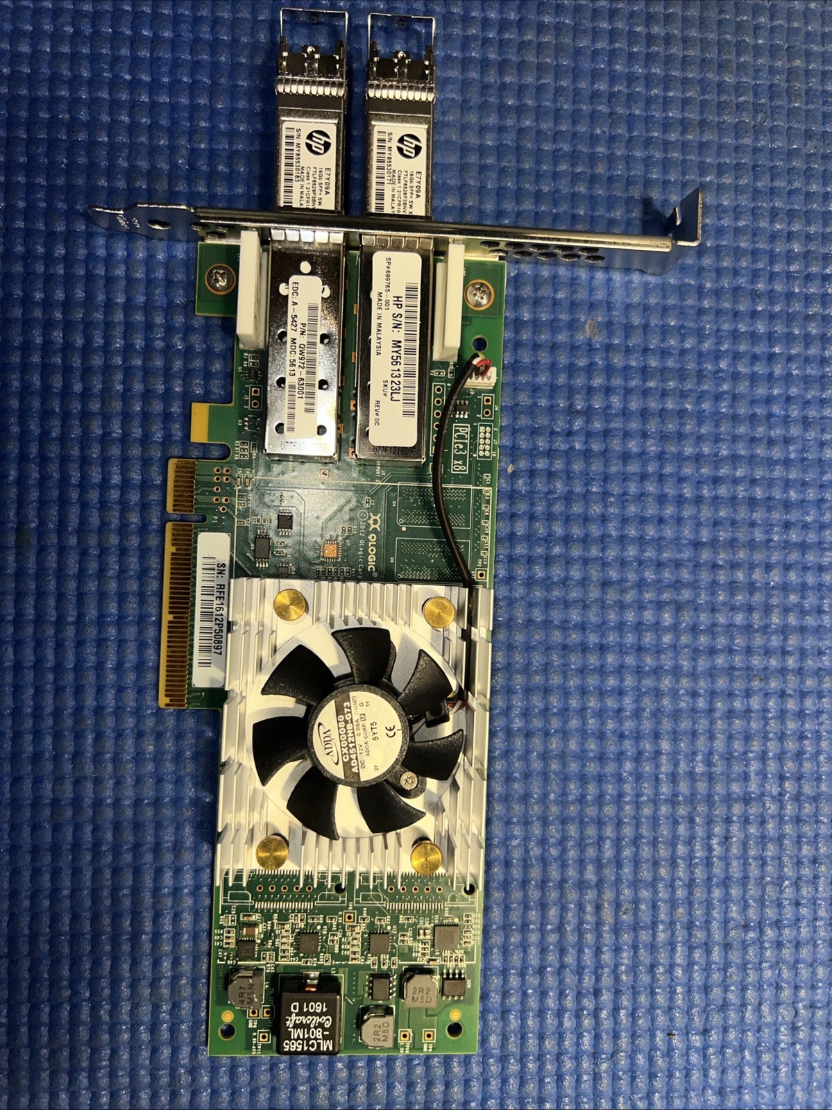HP QLogic QLE2662 Dual Port 16Gb SFP+ HBA adapter card QW972-63001 2x SFP E7Y09A
