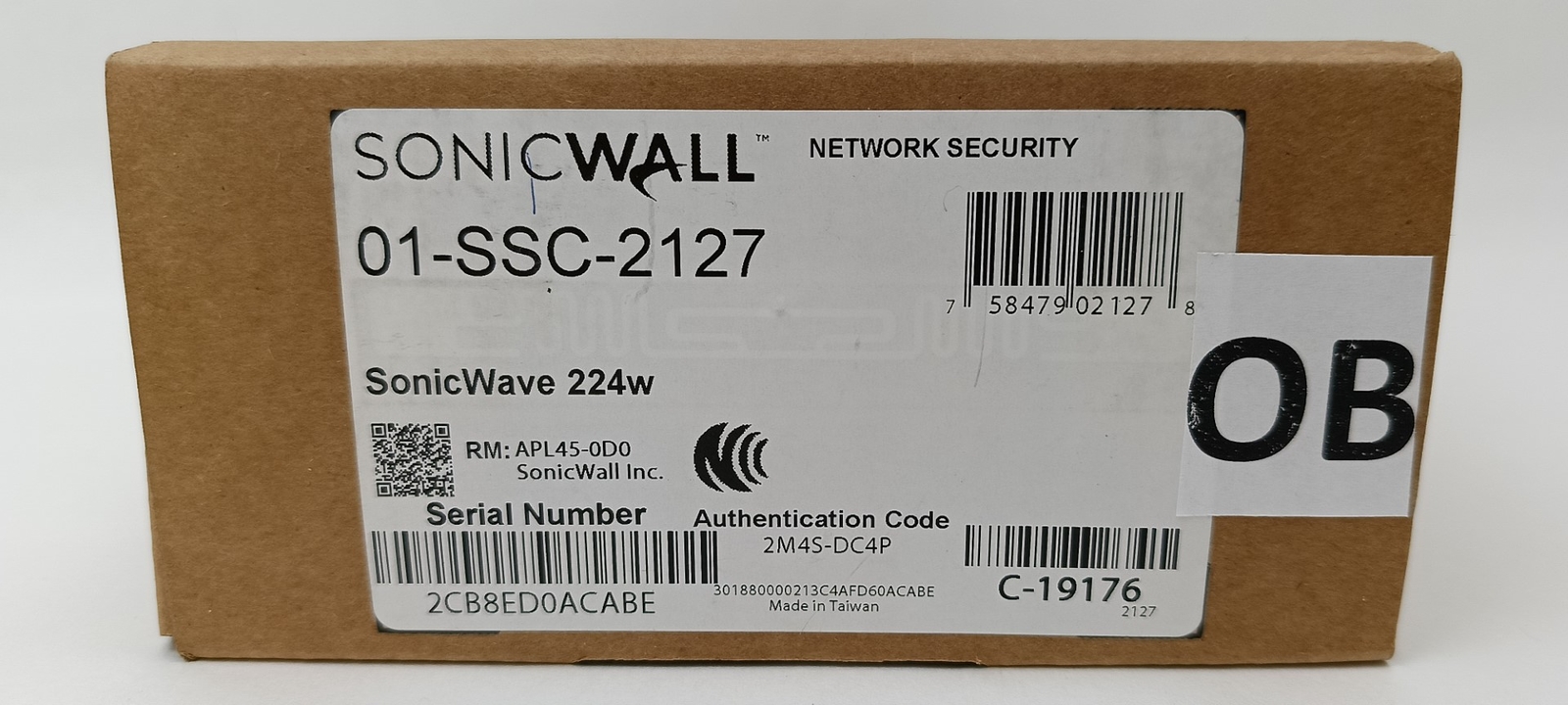 SonicWall SonicWave 01-SSC-2127 224W Wireless Access Point - White OB