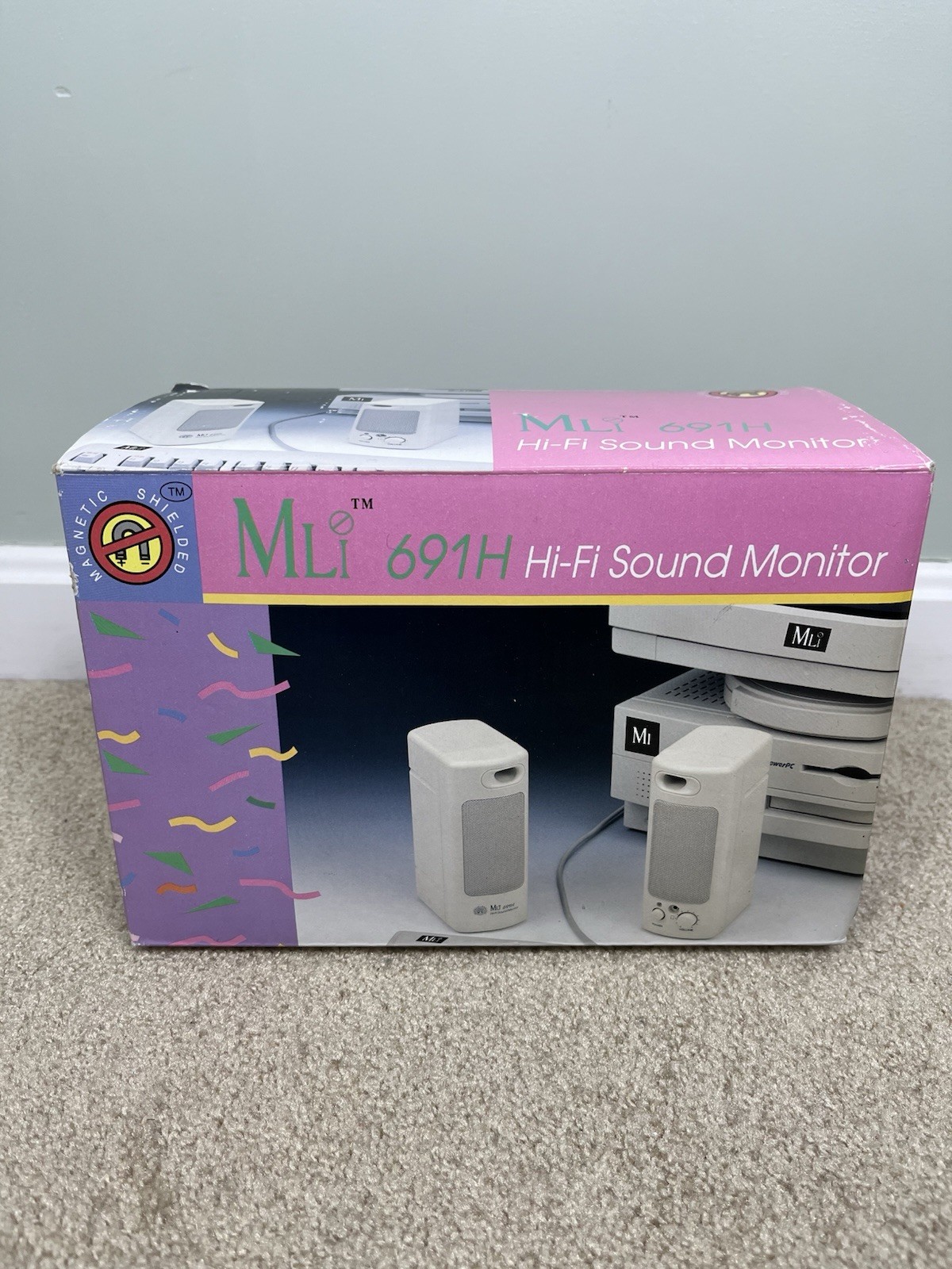 MLI Model 691H Hi-Fi Sound Monitor Computer Speakers Pair w/box Mint Condition