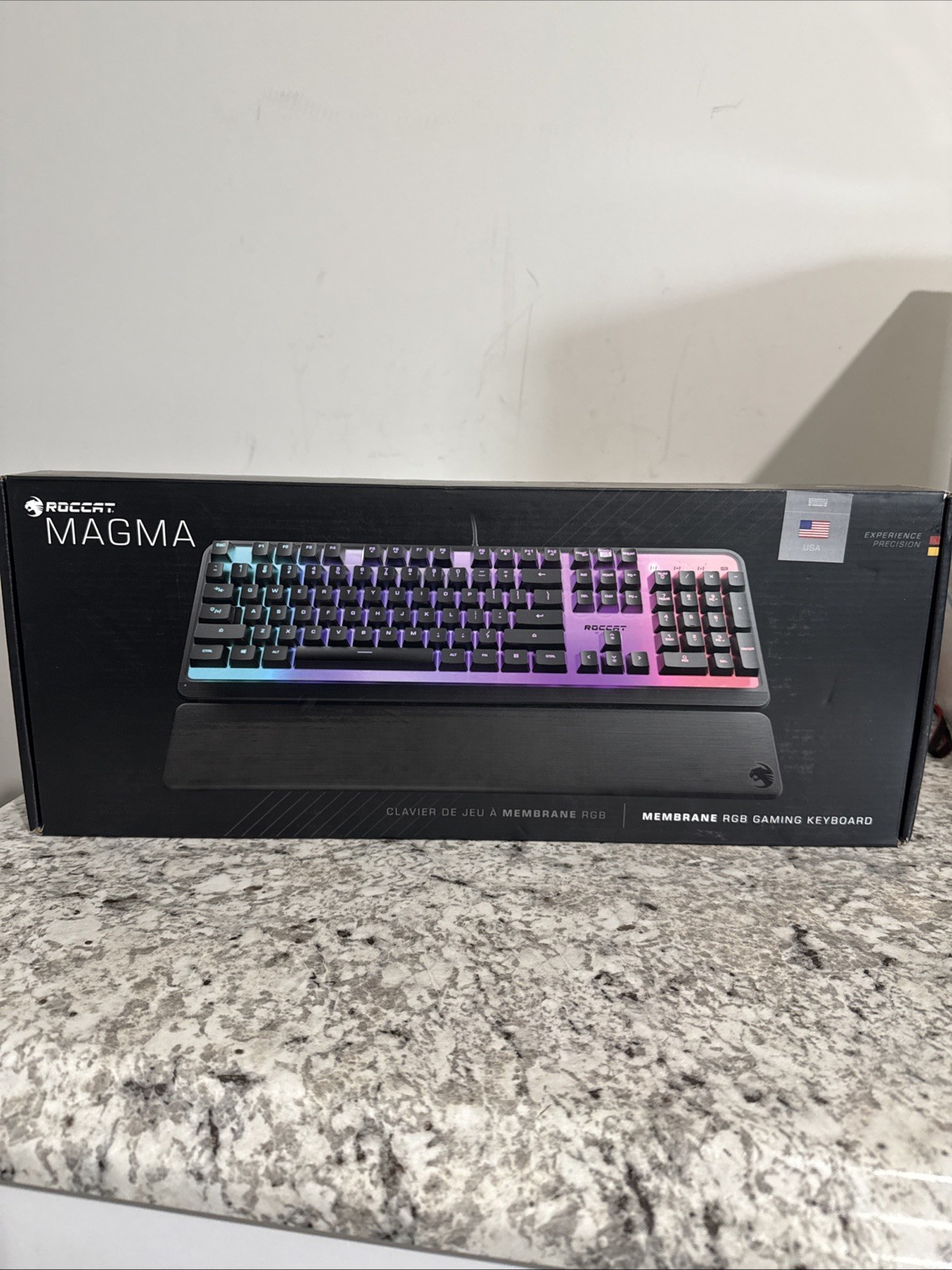 ROCCAT Magma Wired Silent Membrane Gaming Keyboard 5 Zone/ 10 LED AIMO RGB Black
