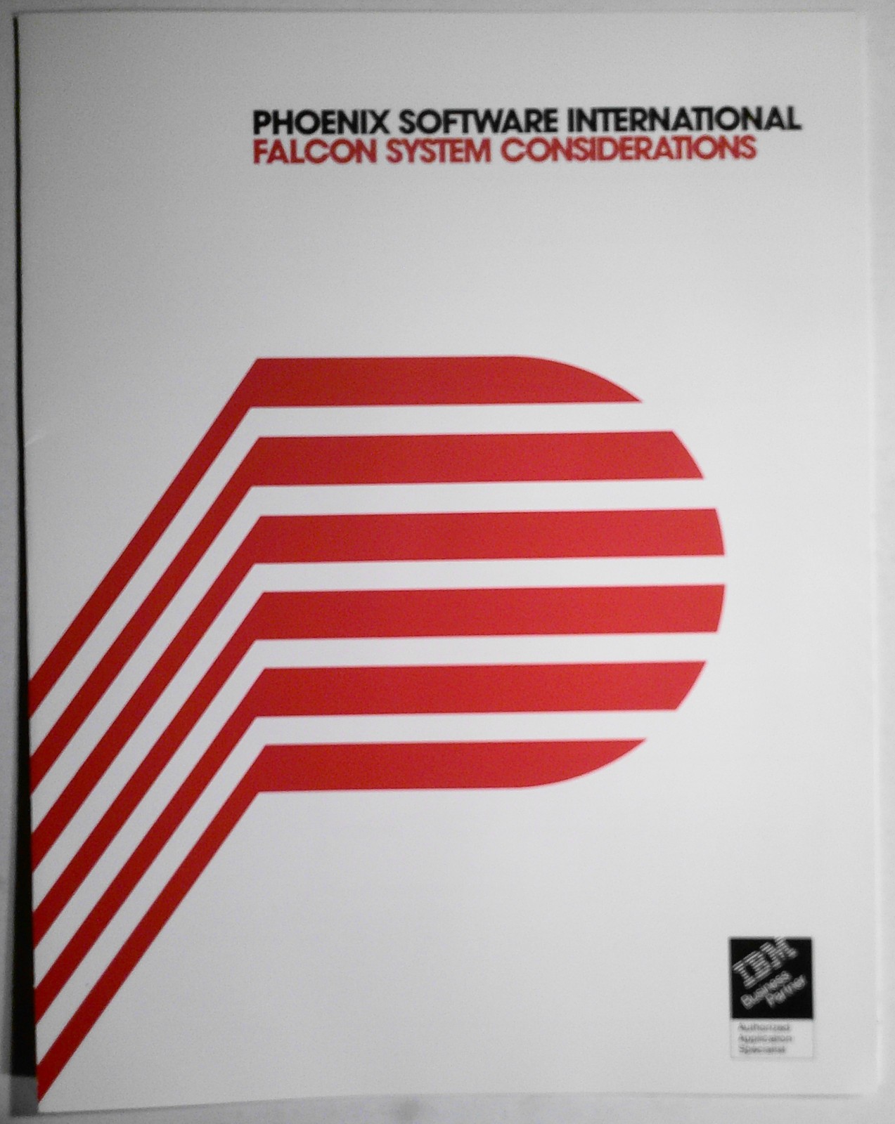 Phoenix Software Int'l FALCON System Considerations brochure, 1990. Data entry.