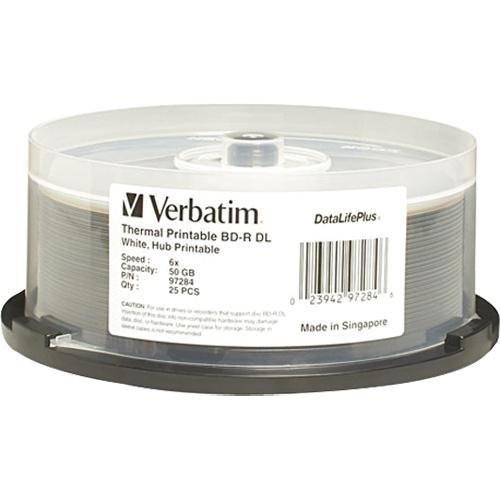 Verbatim 97284 BD-R DL 50GB 6x Thermal Printable 25 Pack